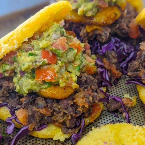 Arepas-frijoles