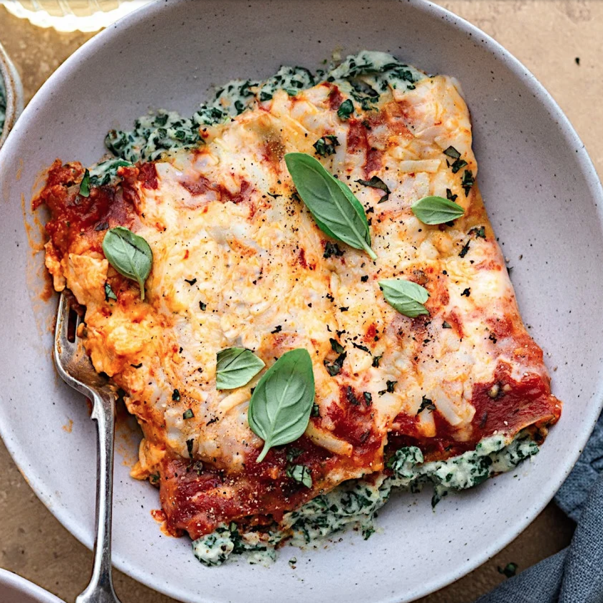 Canelones de ricotta y espinacas